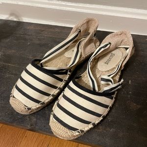 SOLUDOS STRIPED LAUREN ESPADRILLES SANDALS SIZE 5